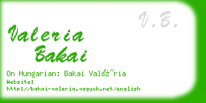 valeria bakai business card